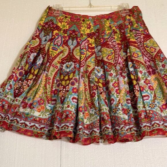 Jones‎ Wear Jeans Floral Paisley Print Mini Skirt Size 8 Festival Boho Hippie - Picture 2 of 8